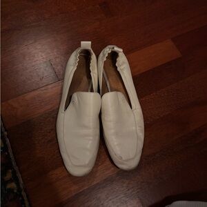 White Leather Loafers